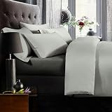 NTBAY 500 Thread Count Egyptian Cotton Fitted Sheet Charcoal Grey 135x190 view 2