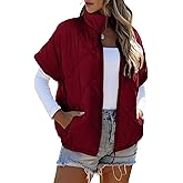 Quilted Jackets for Women 2025 Casual Lightweight Short Sleeve Zip Up Warm Vests Stand Collar Cropped Puffer Jackets