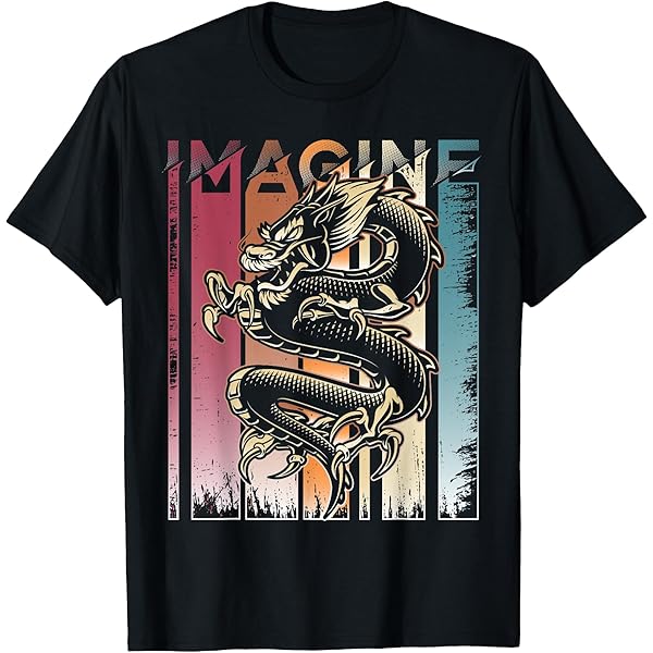 Amazon.com: Imagine Dragon Vintage Cool Art T-Shirt