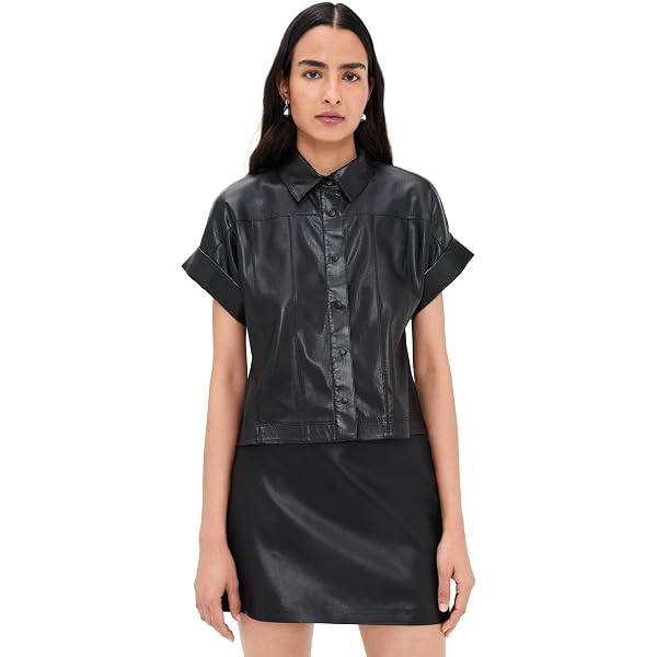 Amazon.com: alice + olivia Women's Chara Vegan Leather Pleat Party Dress,  Black, 6 : Clothing, Shoes & Jewelry