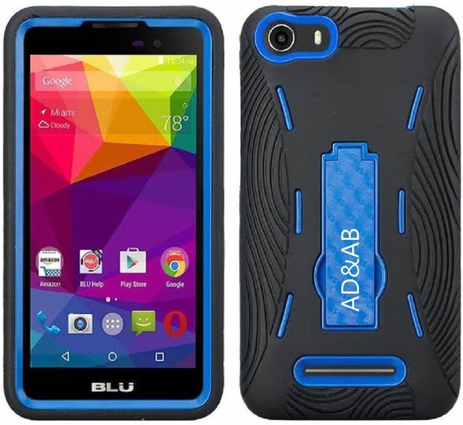 BNY-WIRELESS BLU Advance 5.0 Case, Premium Rugged Heavy Duty Drop Proof Case with Kickstand for BLU Advance 5.0 (It Doesn't fit BLU Advance 5.0 HD A050U) -Black Navy