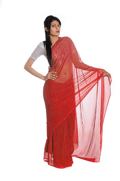 amazon red colour sarees