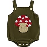 Lesimsam Newborn Baby Boy Girl Clothes Embroidered Corduroy Overall Bubble Romper Sleeveless One-Piece Suspender Jumpsuit