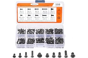Nivithi 500pcs M2, M2.5, M3 Laptop Screws Kit - M2 Screws, M2.5 Screws, M2 Screw Kit, Laptop Screws, SSD Screw, Computer Part