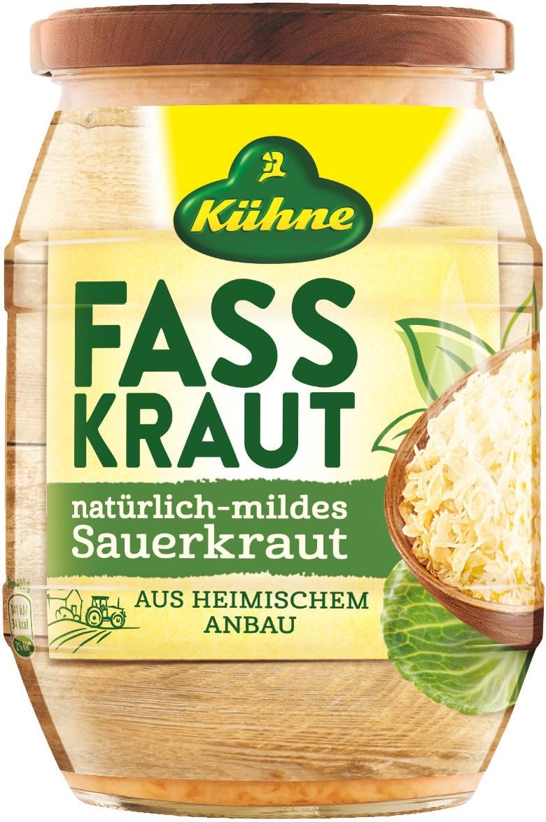 Kühne Original Fasskraut traditionell (Traditional Sauerkraut), 720ml