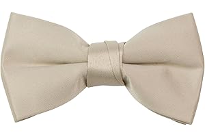 Spring Notion Boys' Pre-Tied Banded Satin Bow Tie, Optional Gift Box