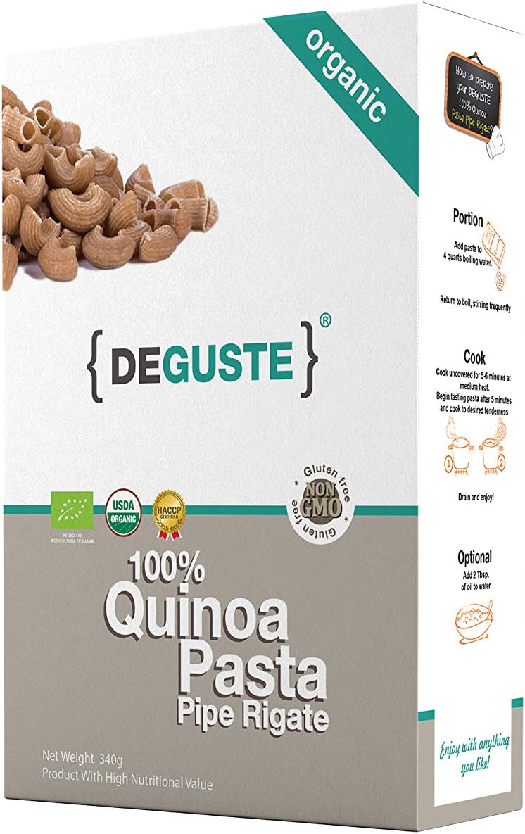 100% Organic Quinoa Pasta Pipe Rigate 11.99 oz or 340 g