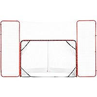 VEVOR Hockey Goal with Backstop and Targets, Street Steel Hockey Net, 72" Pro Hockey Training Goal Set, Portable Indoor Outdo