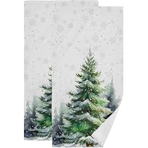 Amazon.com: Pfrewn Christmas Tree with Snowflakes Hand Towels Set ...