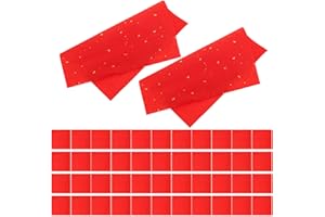 SEWACC 80 Sheets Red Chinese Calligraphy Practice Paper 22x22cm, Blank Red Xuan Rice Paper for Lunar New