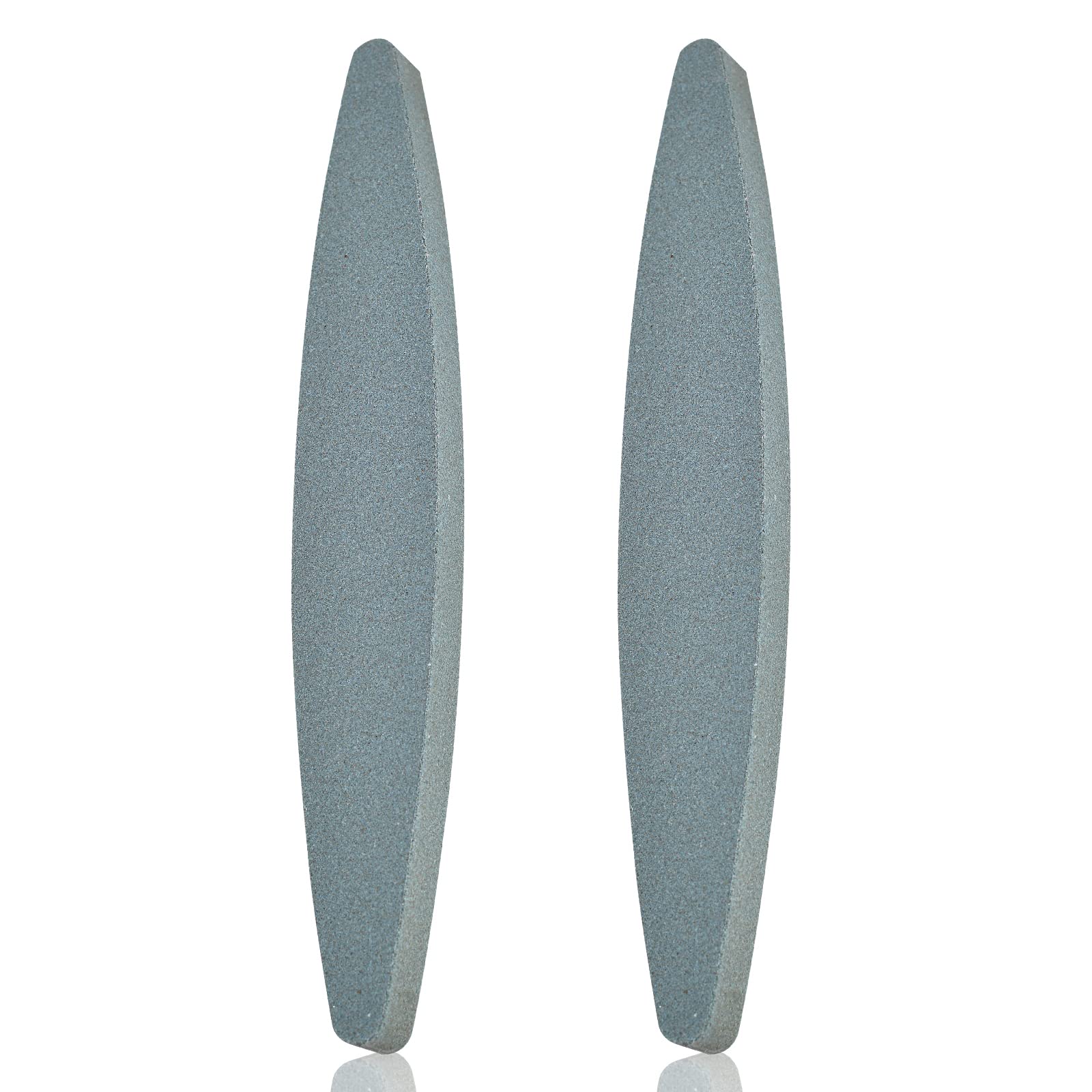 2 pieces scythe whetstone 225 x 35 x 13 mm oval whetstone for lawnmower, axe and sickle