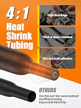 Eventronic Heat Shrink Tubing 4:1 90mm Adhesive Waterproof IP68 100pcs view 4