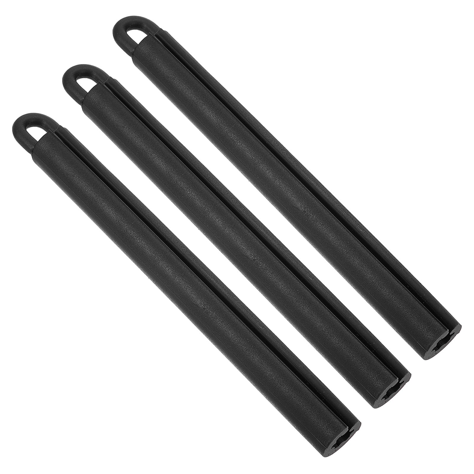 PATIKIL 7.5" Pool Cue Hanger, 3Pcs Snooker Billiard Table Cue Stick Rod Sleeve Hanging Tool Accessory, Black