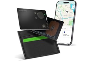 KEY SMART KeySmart SmartCard Thin Wallet Tracker Card, Rechargeable & Reusable, Versatile Lanyard Slot or Keychain Hole, Compatible with Apple Find My App, Item Finder for Luggage Tag, Purse - Grey Translucent