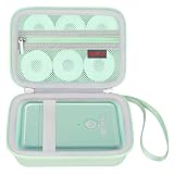 Elonbo Carrying Case for ORGBRO X1 Label Maker Machine, Portable Bluetooth Label Printer Storage Holder, Wireless Built-in Cutter Small Label Makers Handheld Sticker Maker Travel Bag, Green