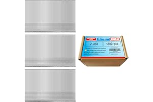 SIMCOS 16 Gauge 304 Stainless Steel Straight Finish Nails, Assorted Size Project Pack for Pneumatic, Electric Finish Nailer or Nail Gun (2")