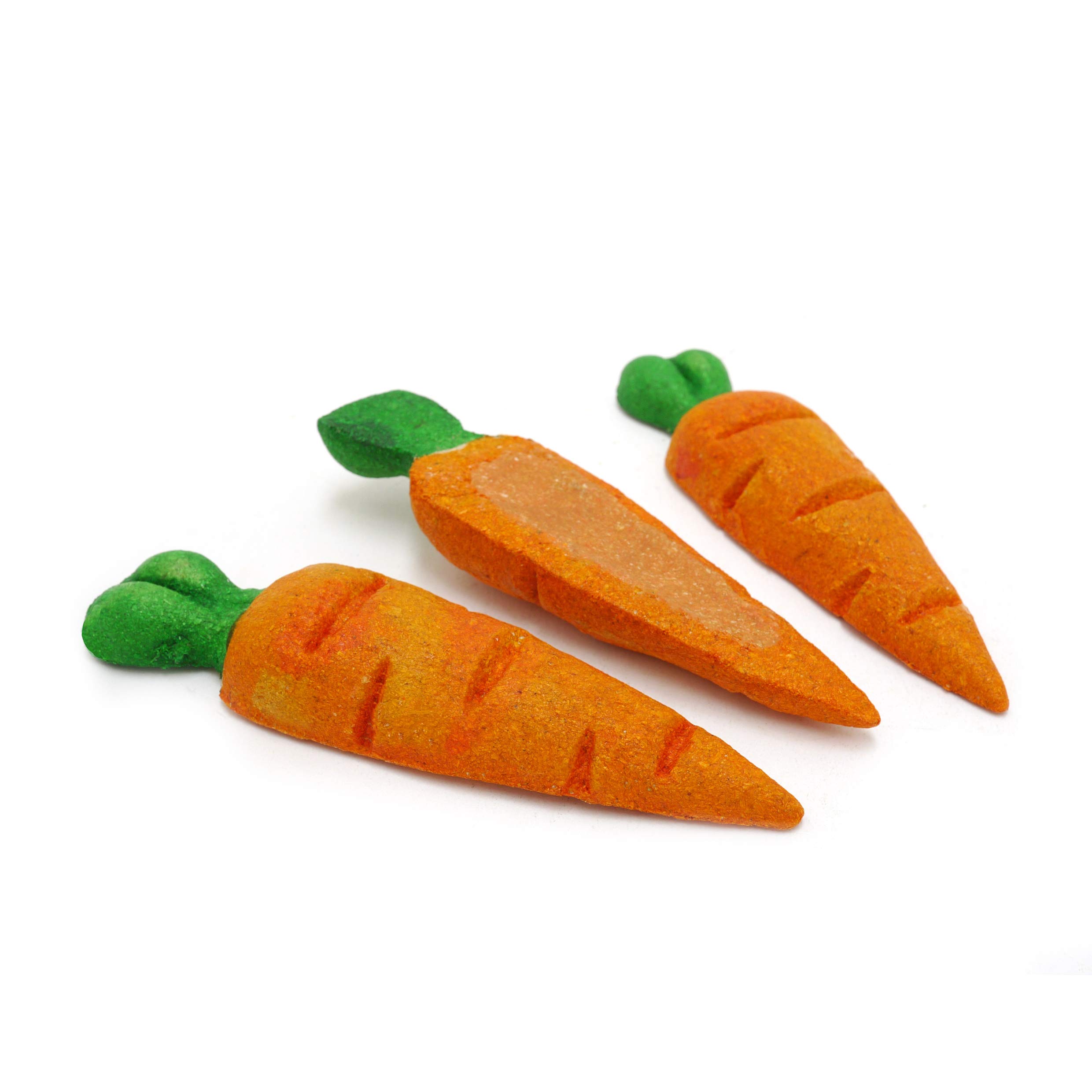 Rosewood Boredom Breaker Treat 'N' Gnaw Carrots – 3-Pack Edible Chew Toys for Rabbits, Guinea Pigs, Hamsters, Mice and Small Pets – Natural Gnaw Carrots for Dental Health and Enrichment