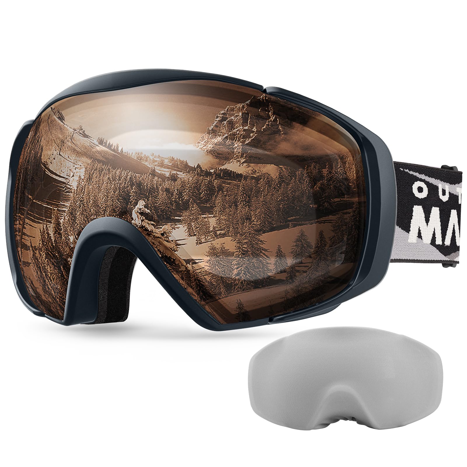 OutdoorMaster Ski Goggles with Cover Snowboard Snow Goggles OTG Anti-Fog for Men Women, Vlt 58.01% Image OutdoorMaster Ski Goggles with Cover Snowboard Snow Goggles OTG Anti-Fog for Men Women, Vlt 58.01% Image
