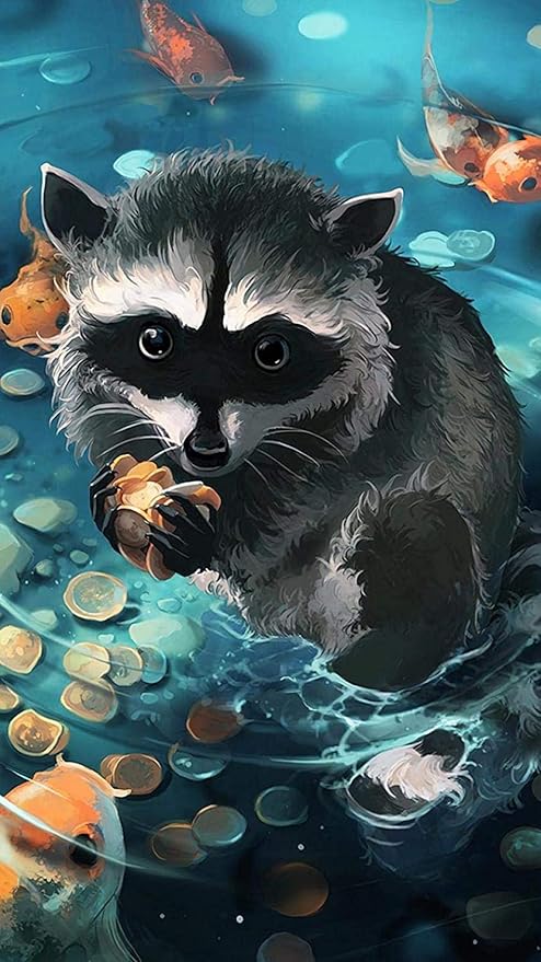 Amazon 大人のジグソーパズル4000ピース大人のジグソーパズル4000ピース子供大きなジグソーパズルおもちゃギフトアライグマと水中の魚 ジグソーパズル おもちゃ