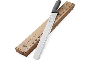 KUTLER Professional 14" Serrated Cake Slicing/Bread Slicer Knife - Ultra Sharp Stainless Steel Blade