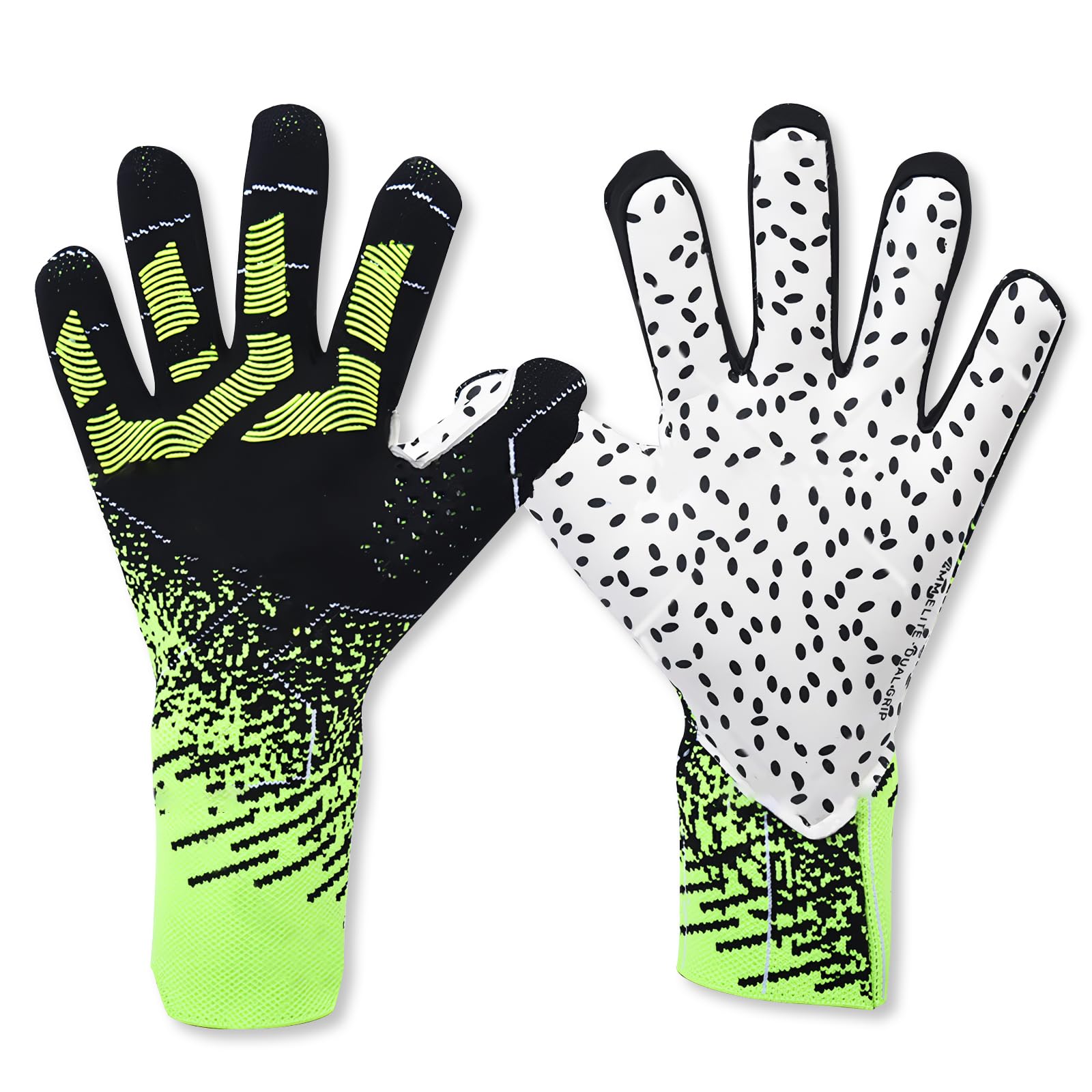OLYSPM Goalkeeper Gloves,Goalie Gloves,Football Gloves with 3 MM Latex Palm for Superior Control of the Ball,Breathable and Flexible Goalkeeping Gloves for Professionals and Beginners