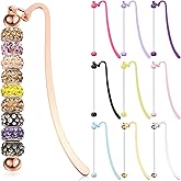 Kosiz 10 Pcs Beadable Bookmark Vintage Metal Beading Bookmarks Gifts for Office Teacher Birthday Present(Multicolor)