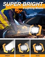 Beizkna 30W LED Work Light Rechargeable Battery Powered Floodlight 2000LM USB view 2