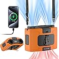 Socool 20000mAh Portable Waist Fan Clip on Wearable Belt Personal Fan Rechargeable Battery Operated, 40H Cooling Fan with 10 Speeds & Dual Motors,Neck Hanging Hands-Free For Outdoor Travel Power bank