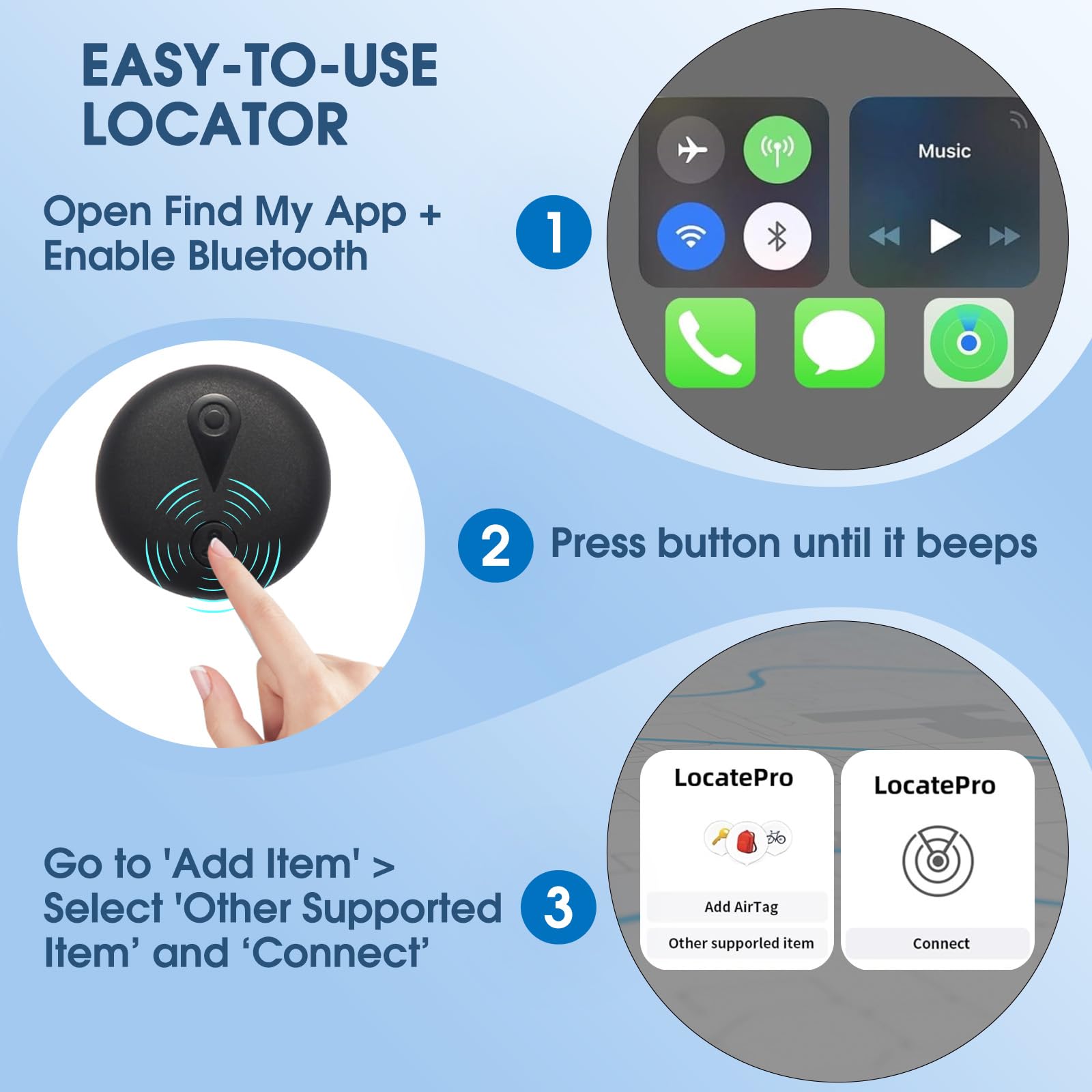 Tracking Devices for Cars Hidden, Undetectable GPS Tracker for Vehicles, Mini Tracker Device, No Monthly Fee Subscription No SIM Card Required, Available for iOS Find My, Splashproof