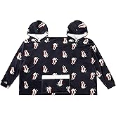 ianjetty Couples Hoodies Pajamas, Oversized Matching Onesies Sweatshirts Two Person hoodie with Pocektes