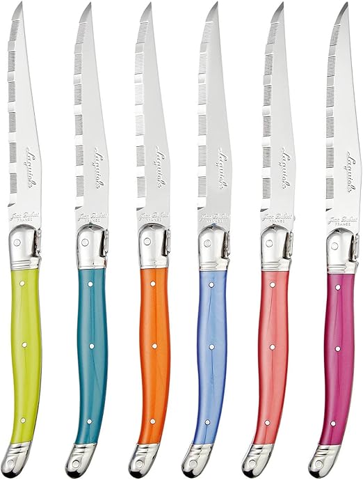 Jean Dubost Laguiole Stainless Steel Steak Knife Set with