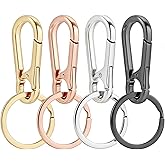 SHINLINKDA Metal Key Chain Sturdy Keyring Clip Holder for Car and Home Keys, Keychains For Men and Women 4 Pack DIY