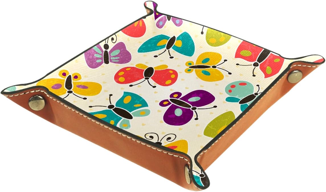 YATELI Kleine Aufbewahrungsbox,Herren-Valet-Tablett,Nahtlose Bunte