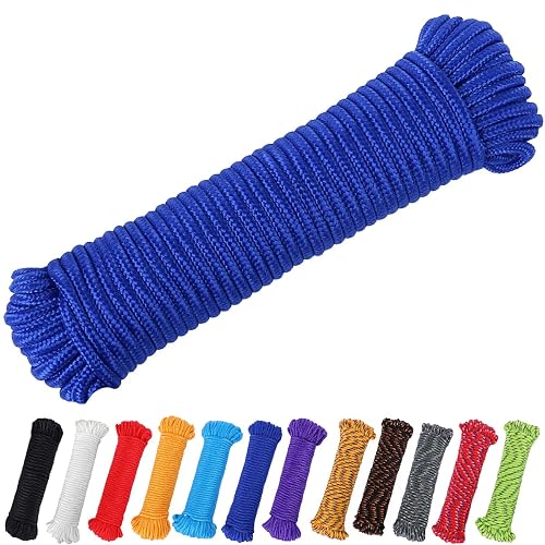 Likes Ropes 90 ft 1/4 inch (7mm) Polyester Rope (Nylon - Like Durability) Poly Flag ...