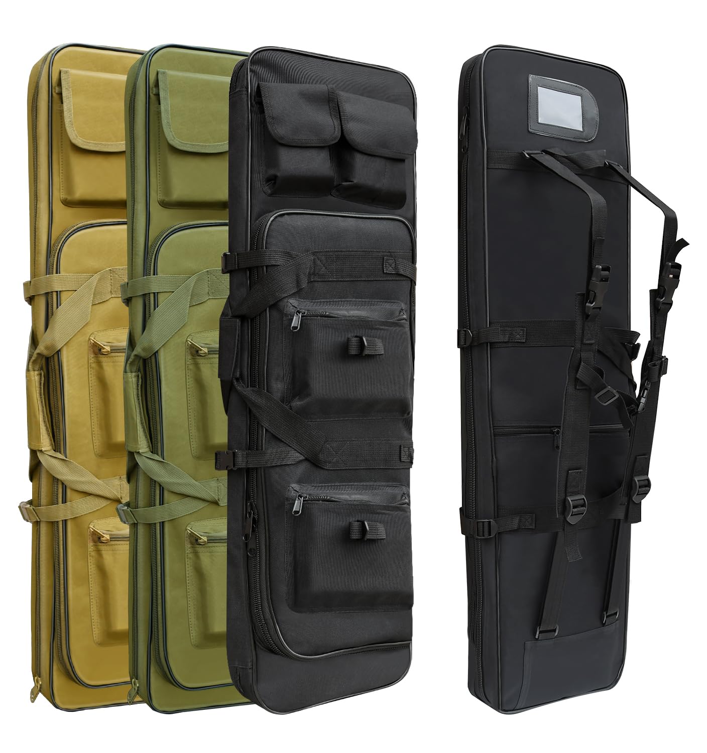 Photo 1 of 32"  Bag, Black Tactical Long Rifle Backpack, Portable Shotgun Case for Firearm Storage and Transportation, Suitable for Outdoor Hunting Shooting (32" Black)