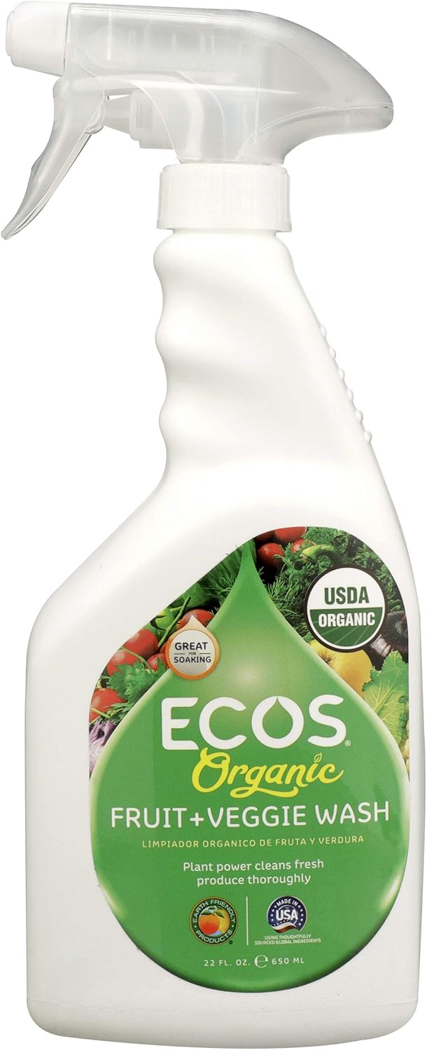 ECOS, Wash Fruit and Veggie Organic, 22 Fl Oz Home & Kitchen