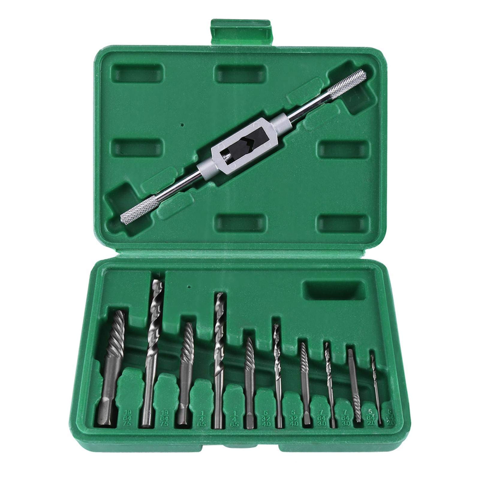Screw Extractor Set - 11-Piece Screw Removal Tool Kit for Repair Projects, Metalworking, and Professional Use - Drill Bits for Removing Screws, , and Fasteners