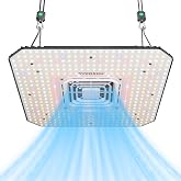 VIVOSUN AeroLight A200 200W LED Grow Light with Fan | Full‑spectrum light with dimming function, suitable for seedling to bloom