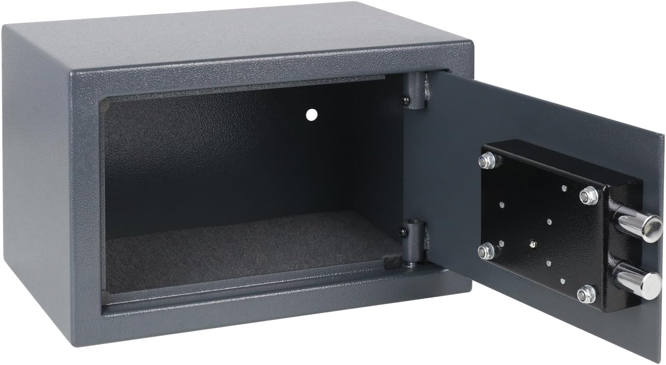 HMF Furniture Safe with Key Lock, Anthracite, 31 x 20 x 20 cm - Image 3