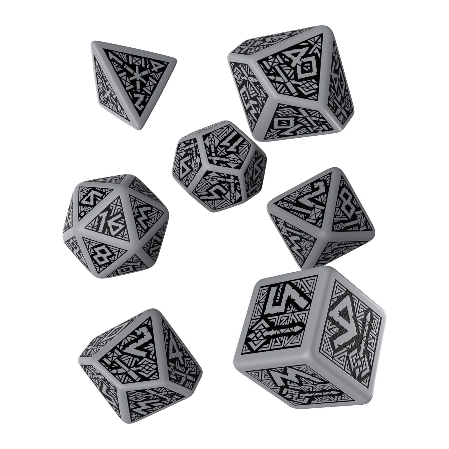 Q-Workshop QWODWA12 Dwarven Dice Grey/Black 7" Game Accessory