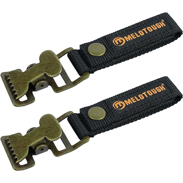 MELOTOUGH Work Glove Holder Glove Strap Quick Leash with Alligator Clip for Tool Belt 2 pk (Reflective Orange