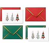 Winoo Design Heavy Duty Merry Christmas Cards Boxed with Envelopes - 20 PK - 4x6 Inches Assorted Christmas Cards with Envelopes Holiday Bulk Xmas Greeting Cards Cute