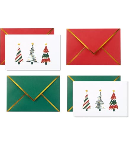 Hallmark Blanko-Weihnachtskarten Set – 24 Karten & Umschläge, Rotes Design – Für Persönliche Weihnachtsgrüße