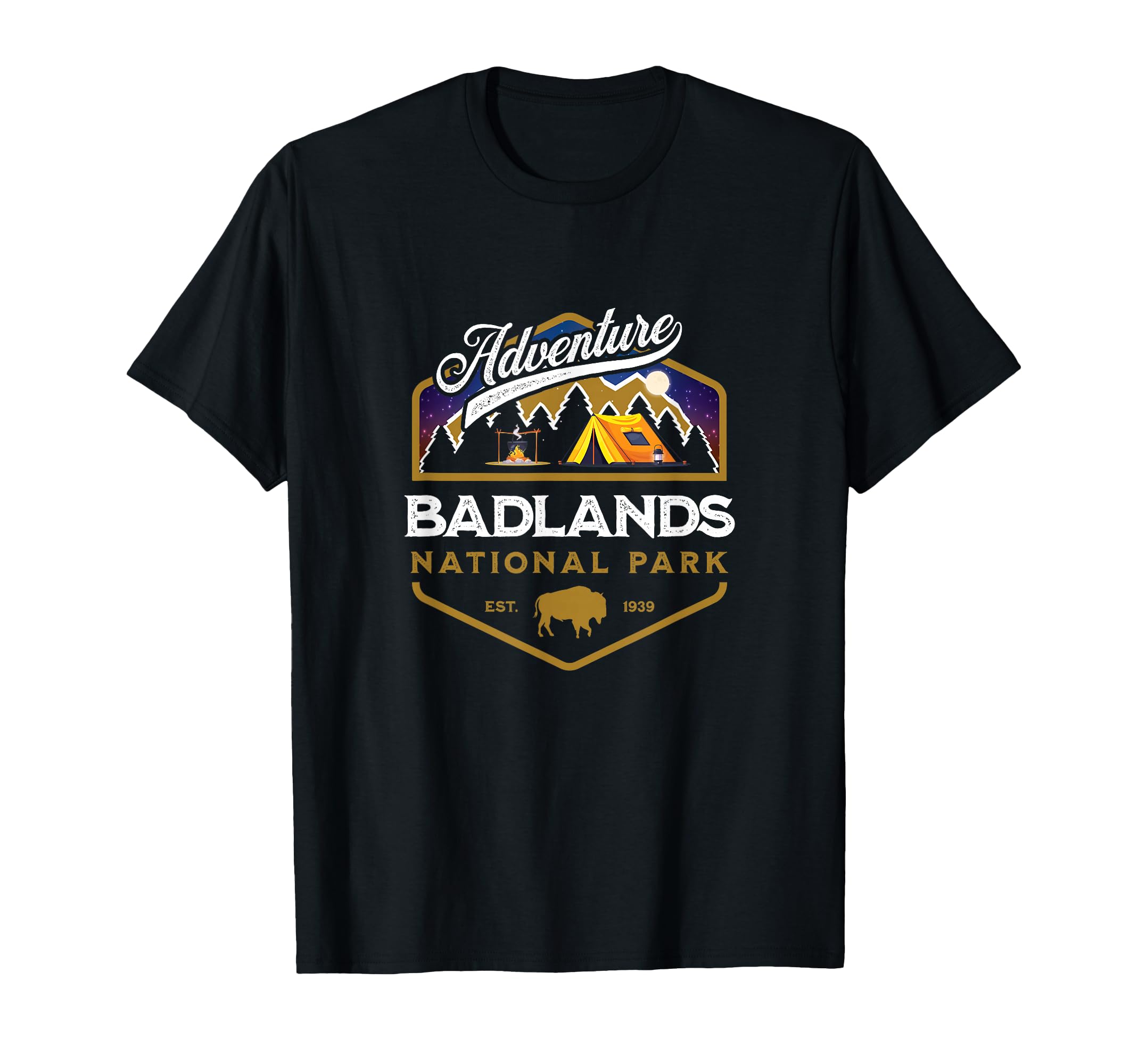Badlands National Park South Dakota Camping Hiking Souvenir T-Shirt