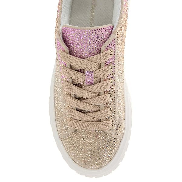 BCBGENERATION RISO RHINESTONE PLATFORM SNEAKER, OMBRE RHINESTONE