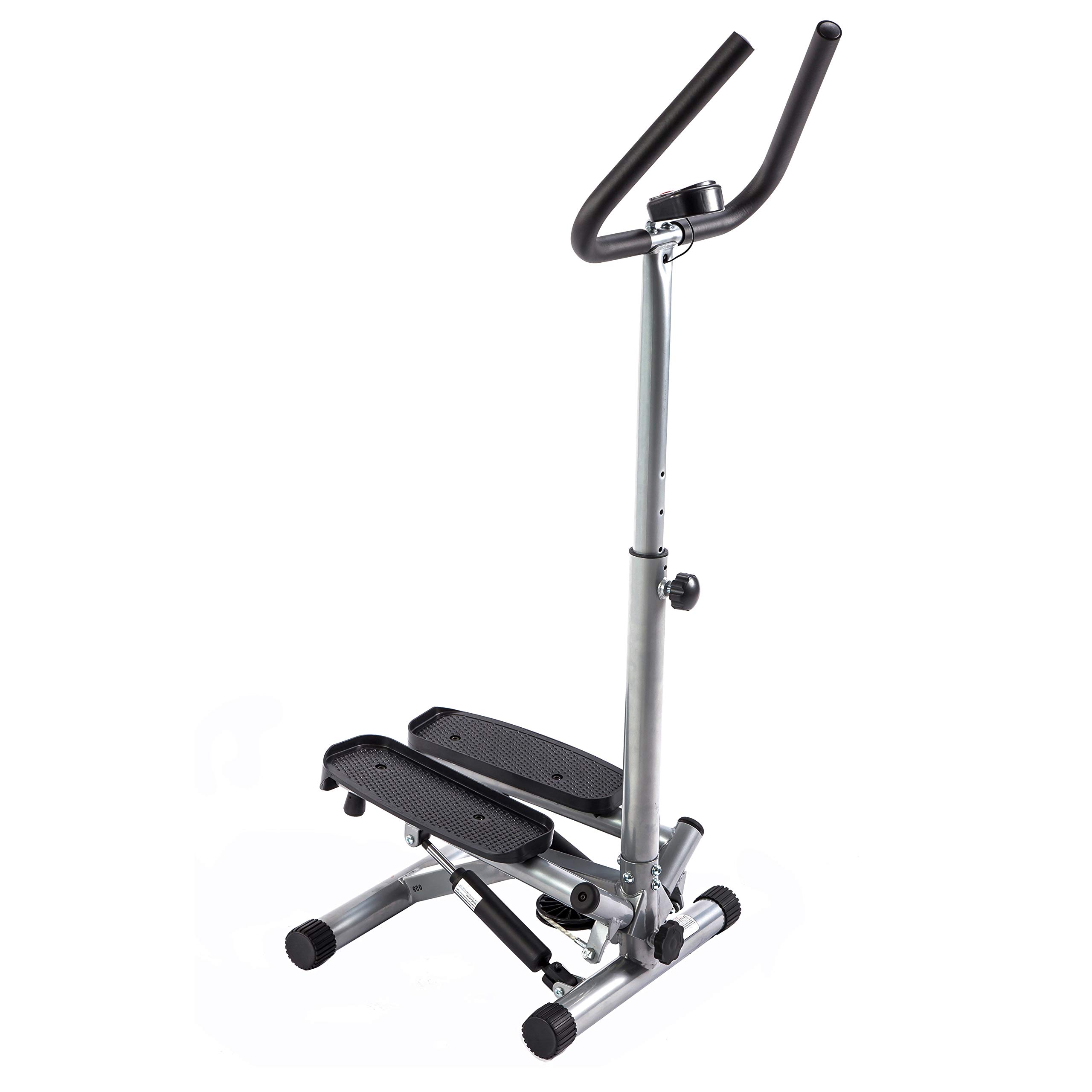 Sunny Health & Fitness Twist Stepper Step Machine w/Handle Bar and LCD