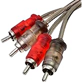 Conext Link Audio RCA Interconnect Cable Patch Male to Male OFC Spiral Braid (1.5FT, 3 Pack)