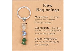 New Beginnings Gifts Nature Crystal Keychain, Graduation Gifts for Women, Cute Keychain as Goodbye, Retirement, Graduation, N