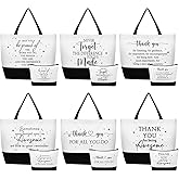 Cunno 24 Pcs Thank You Canvas Tote Bags for Women Employee Appreciation Gift Bulk for Medical Assistant Vet Tech Week