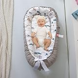 SONARIN Baby Nest Newborn Lounger Double Sided 88x53 cm 100% Cotton Gray view 2